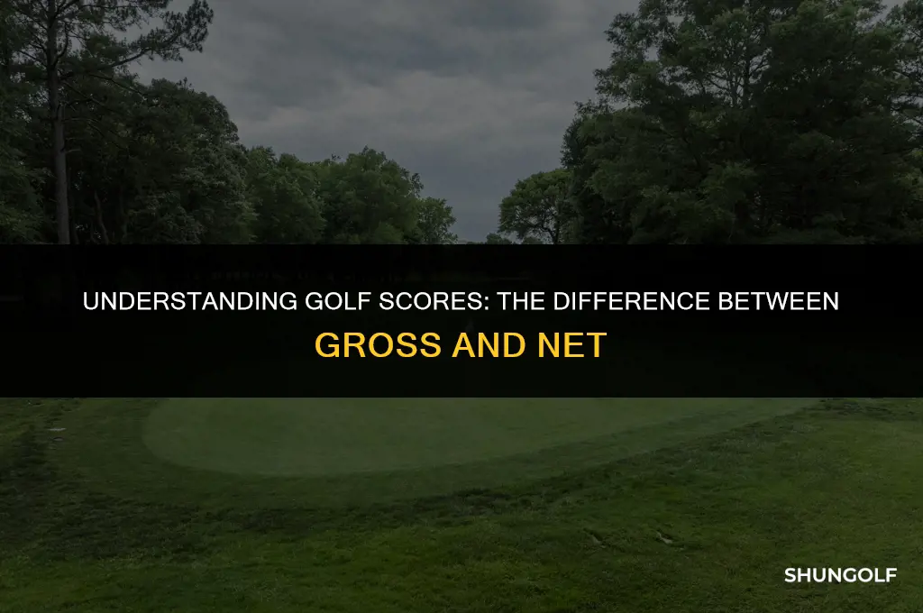 what does gross and net score mean in golf