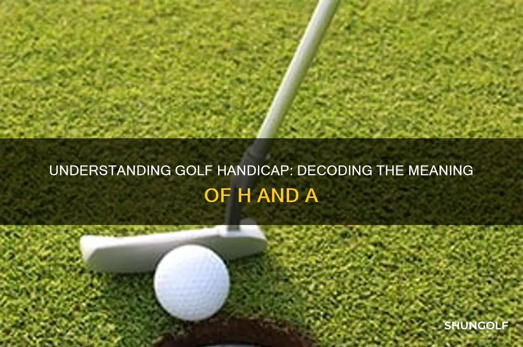 what does h and a mean in golf handicap