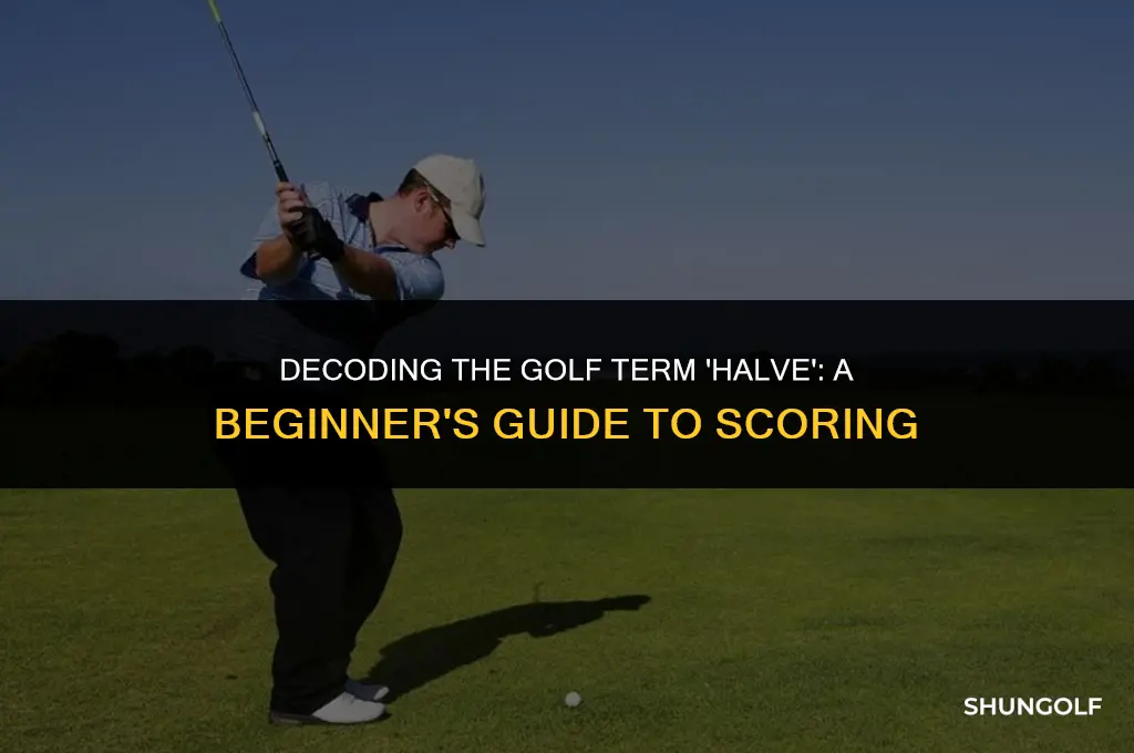 what does halve mean in golf