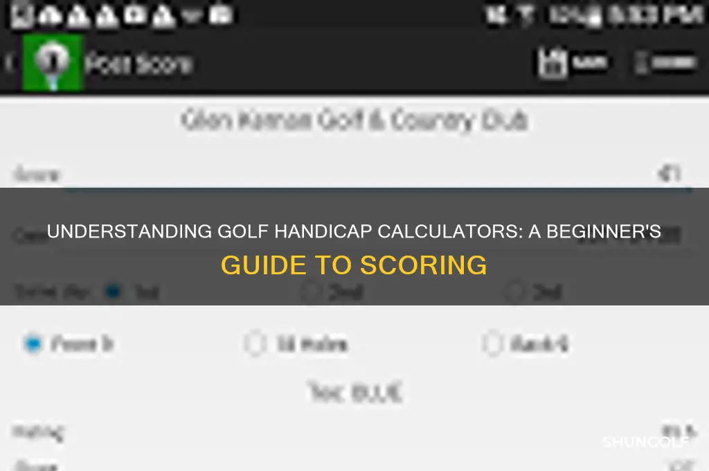 what does handicap mean in golf calculator
