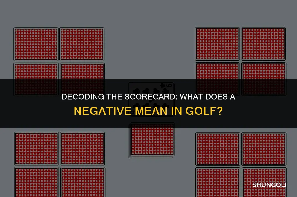 what does having a negative in golf mean
