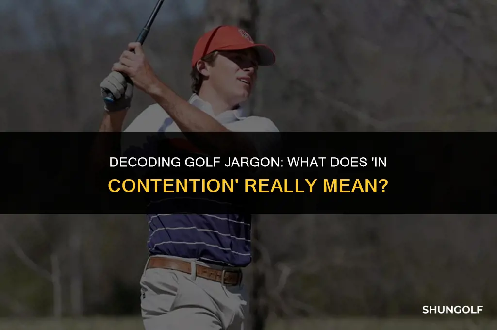 what does in contention mean in golf