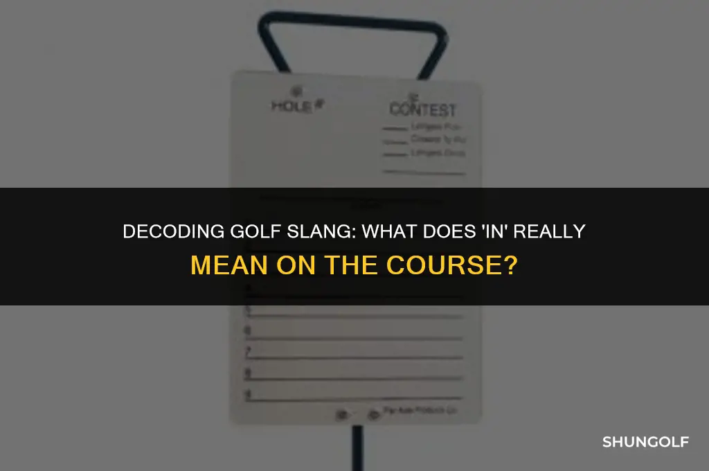 what does in golf mean