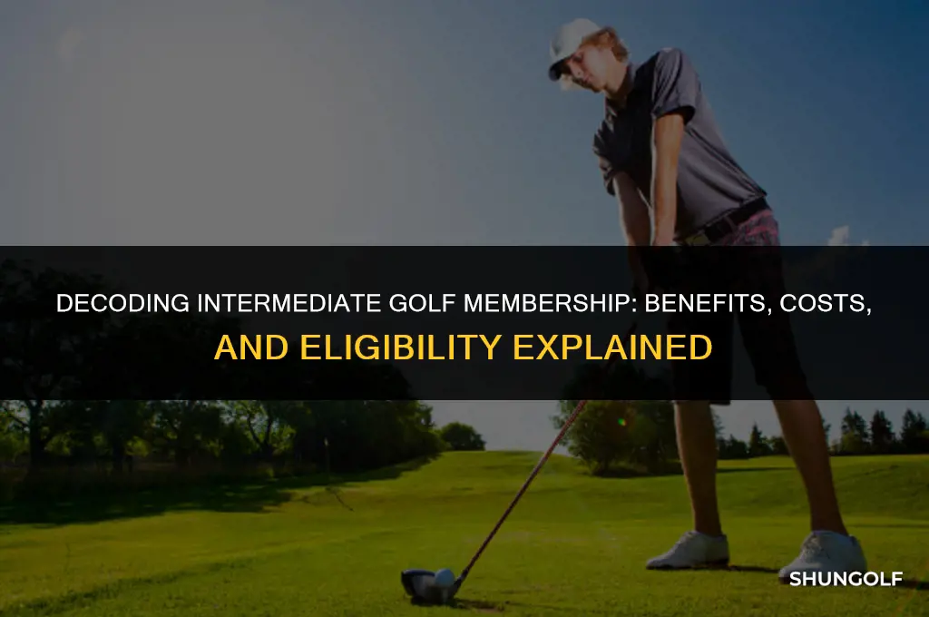 what does intermediate golf membership mean