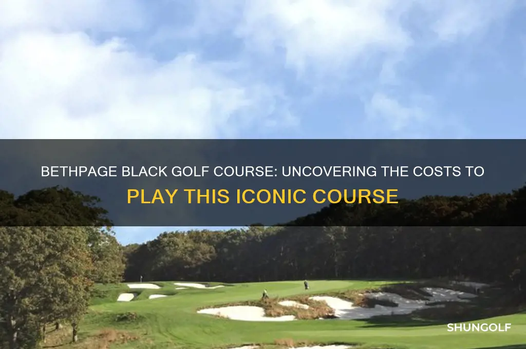 what does it cost to play bethpage black golf course