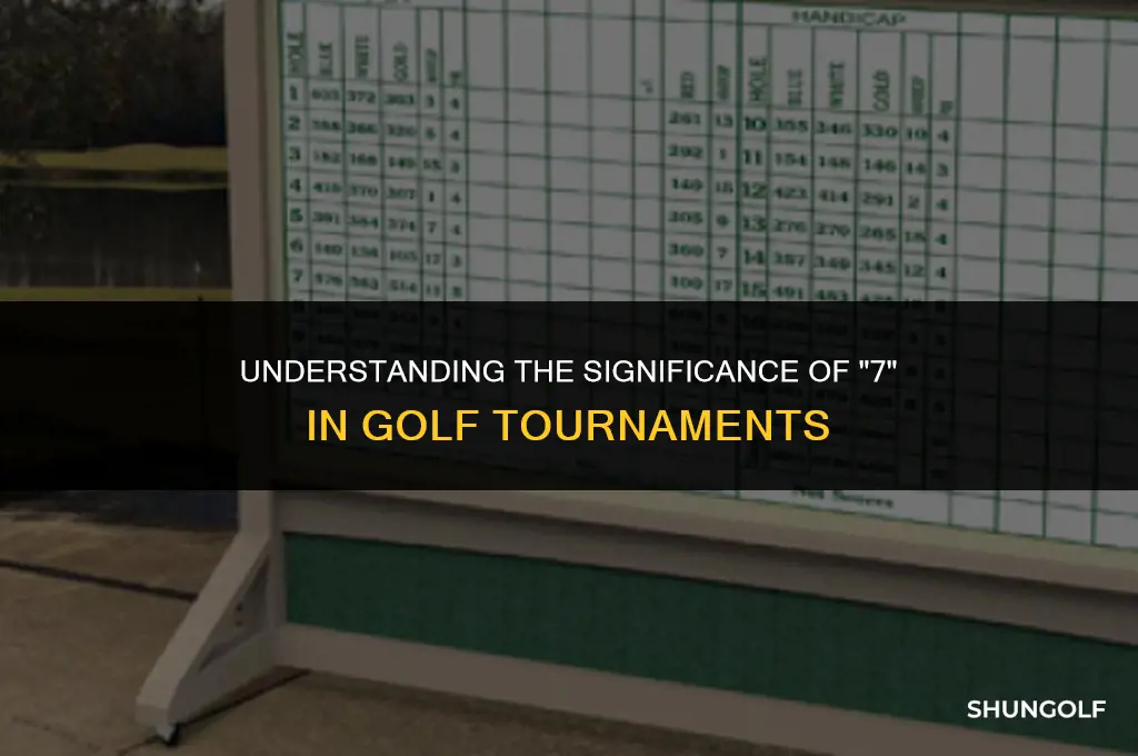 what does it mean 7 in golf tourney