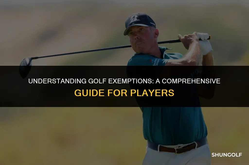 what does it mean to be exempt in golf