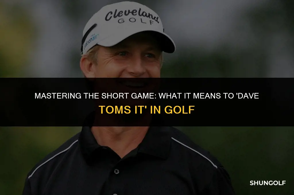 what does it mean to dave toms it in golf