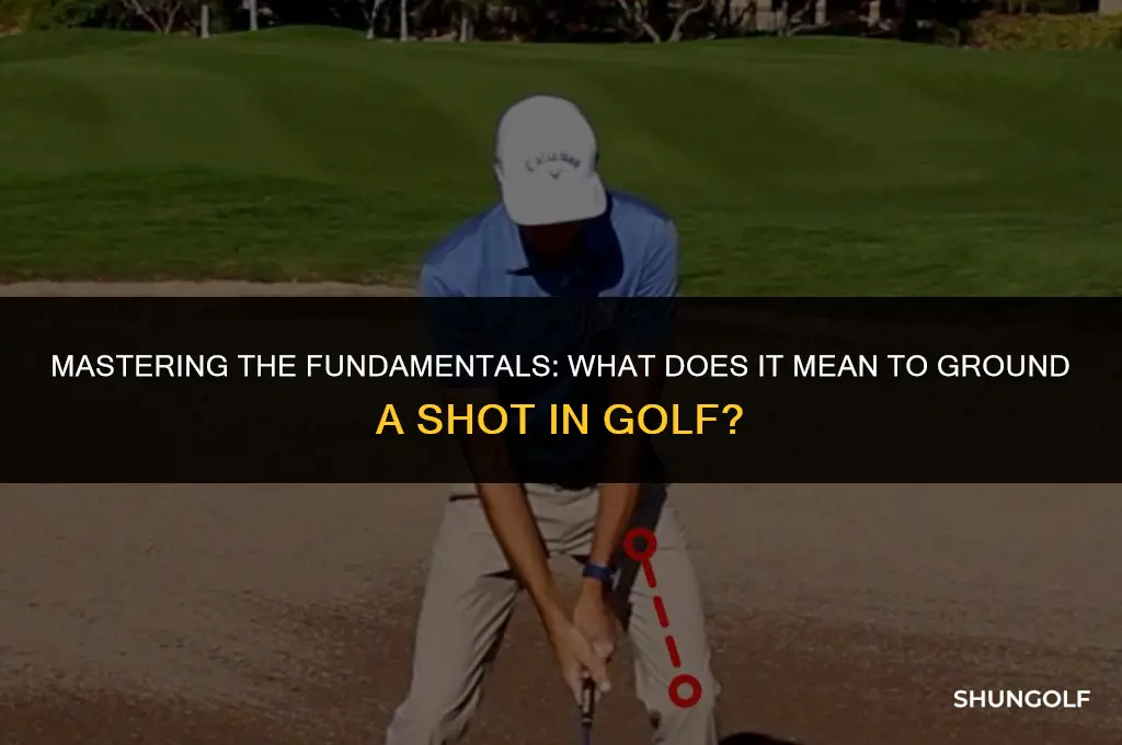 what does it mean to ground a shot in golf