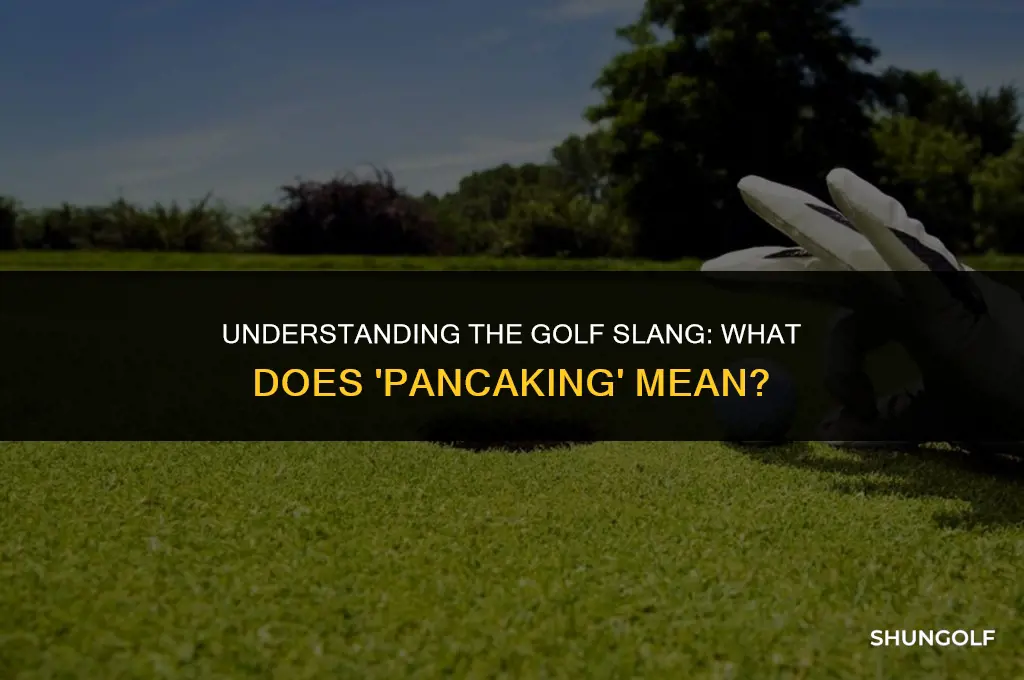 what does it mean to pancake someone in golf