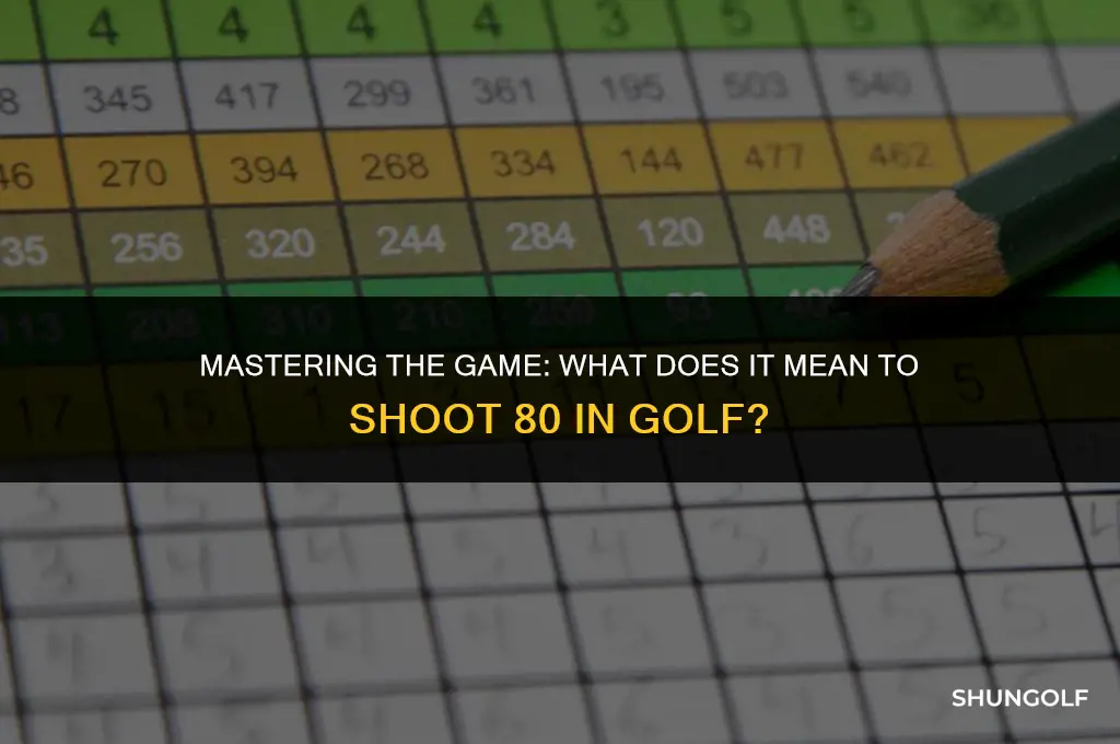 what does it mean to shoot 80 in golf