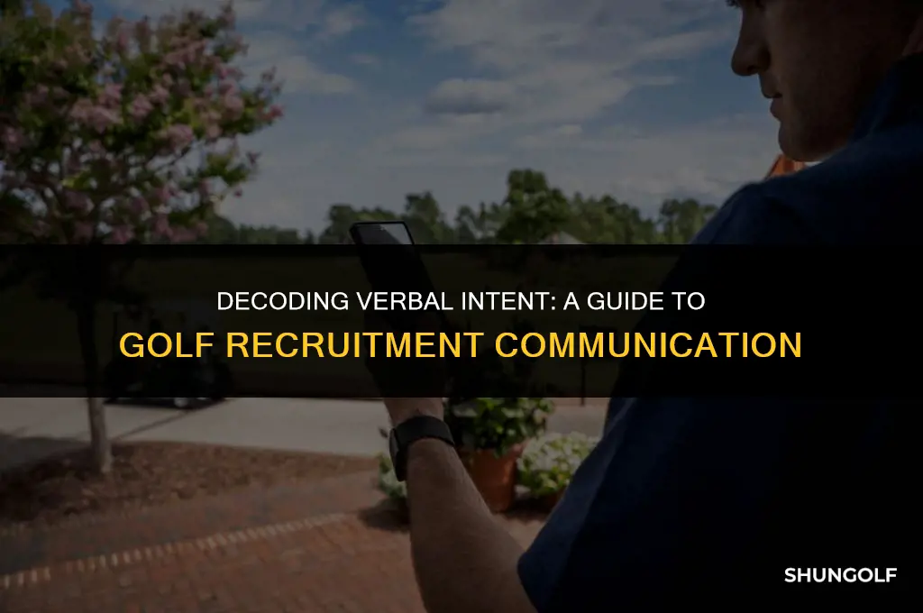 what does it mean verbal intent in golf recruitment