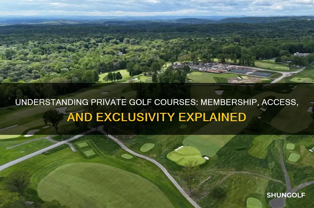 what does it mean when a golf course is private