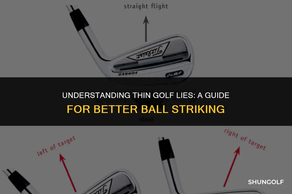 what does it mean when a golf lye is thin