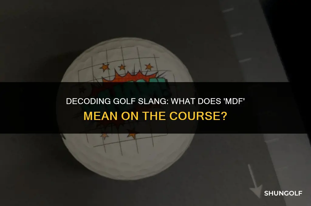 what does it mean when a golfer mdf
