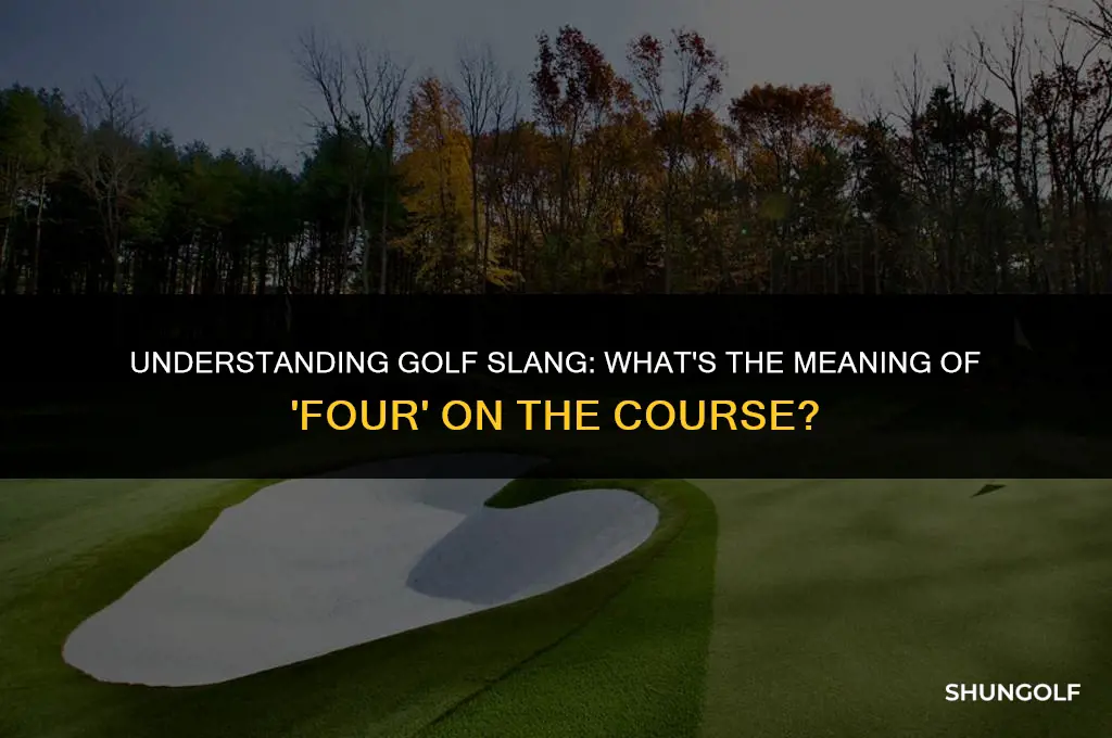 what does it mean when they say four in golf