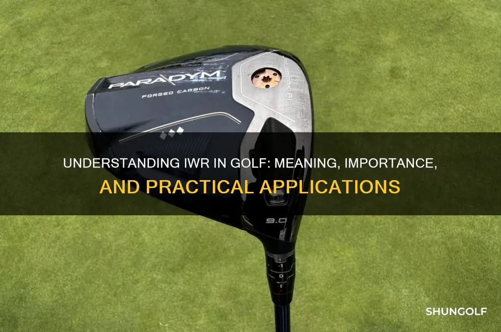 what does iwr stand for in golf