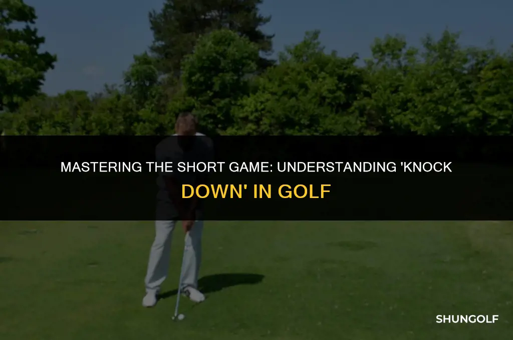 what does knock down mean in golf