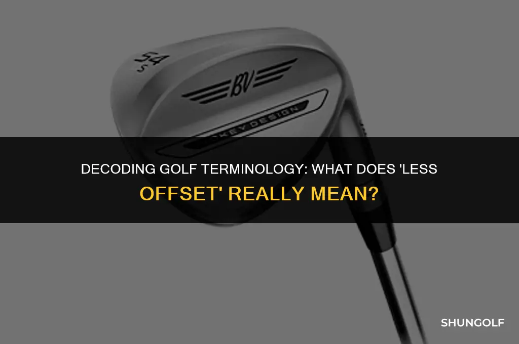 what does less offset mean golf