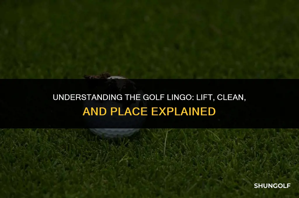 what does lift clean and place mean in golf