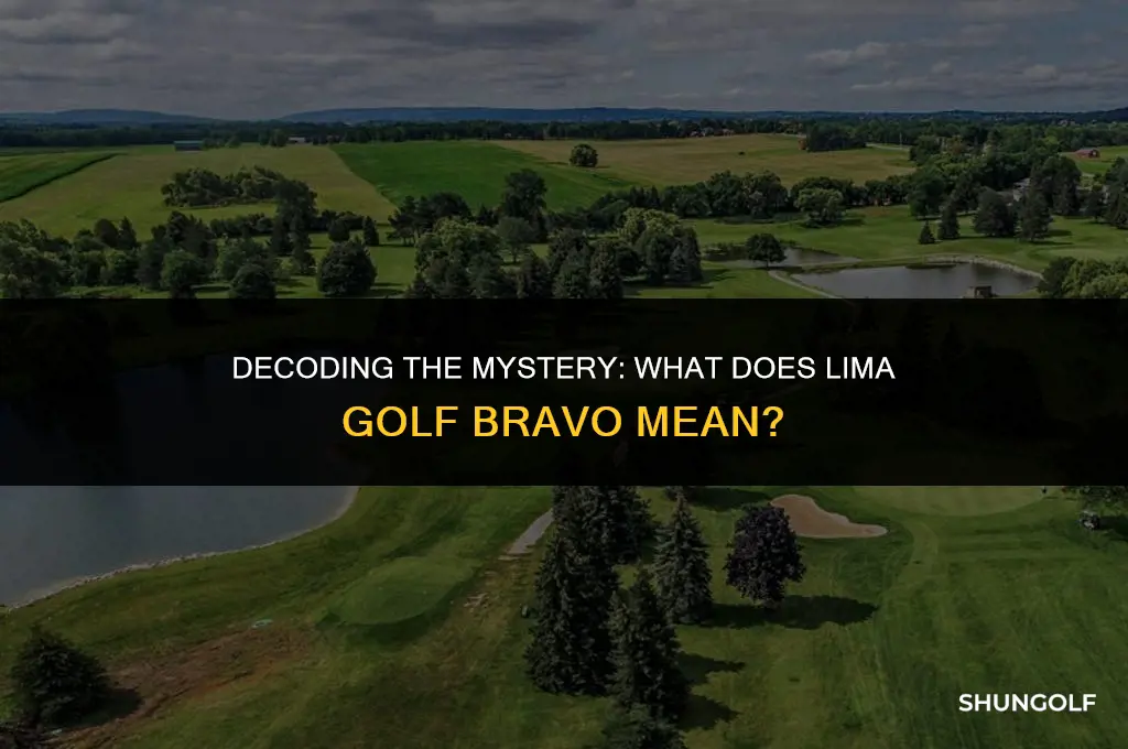 what does lima golf bravo mean