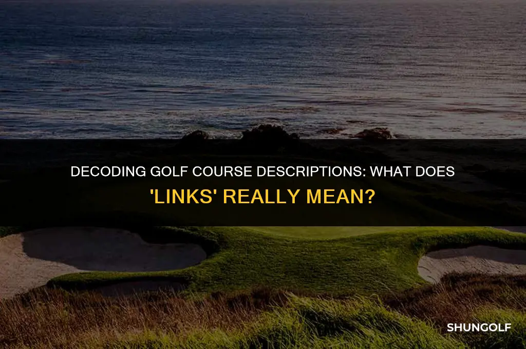 what does links mean in golf couorse description