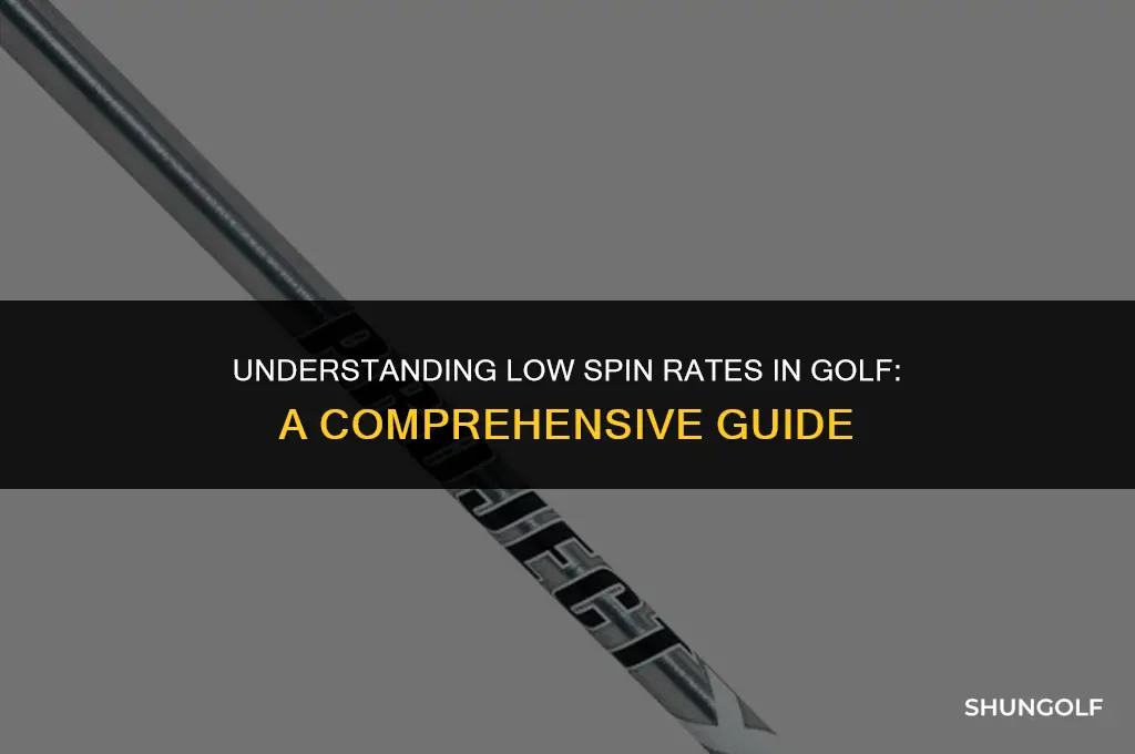 what does low spin rate mean in golf