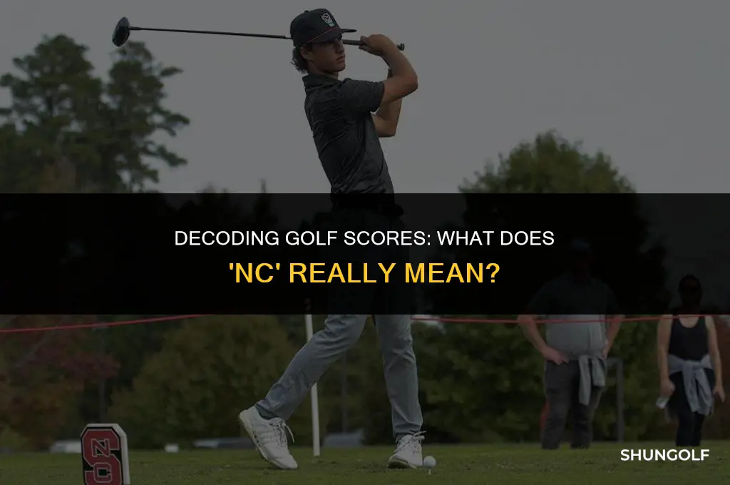 what does nc mean in golf scoring