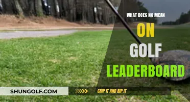 Decoding Golf Leaderboards: What Does "NC" Really Mean?