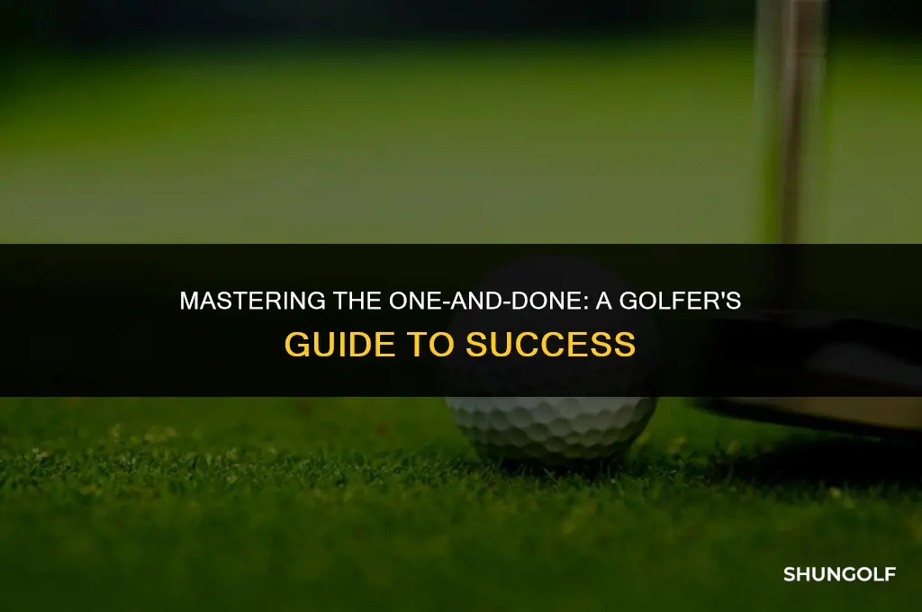 what does one and done mean in golf