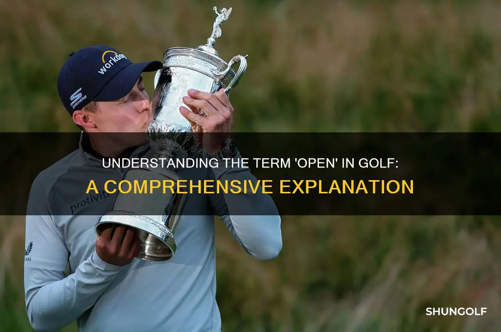 what does open mean in golf