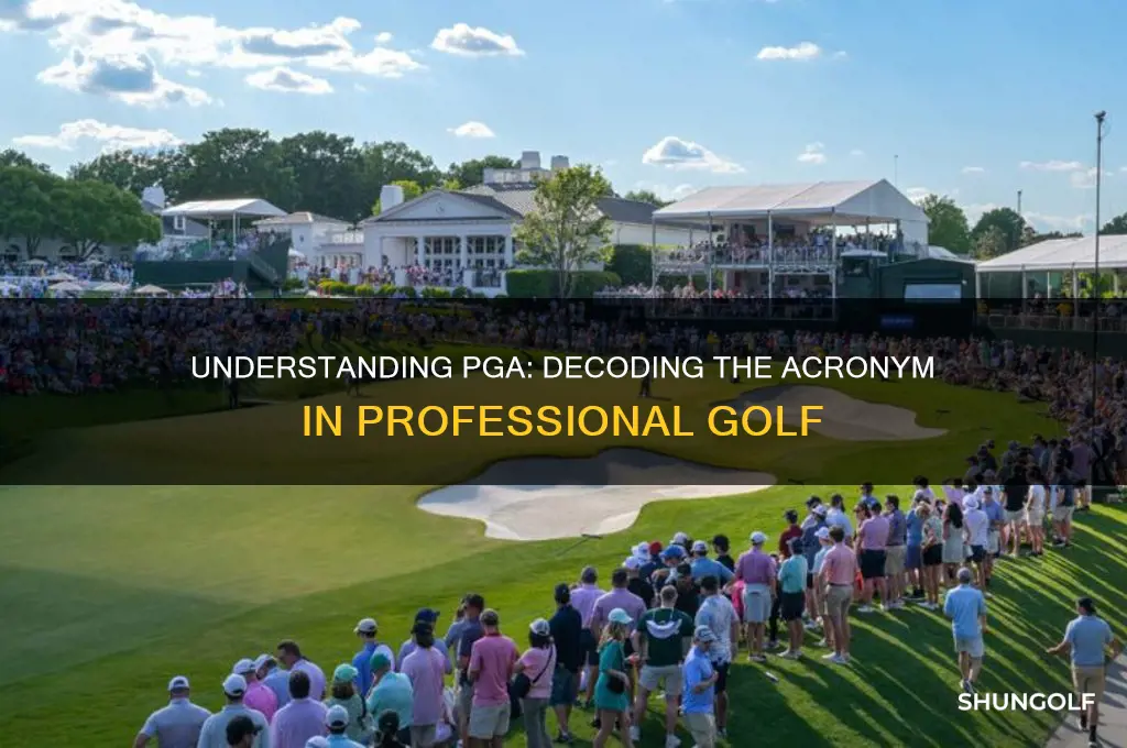 what does pga in golf stand for