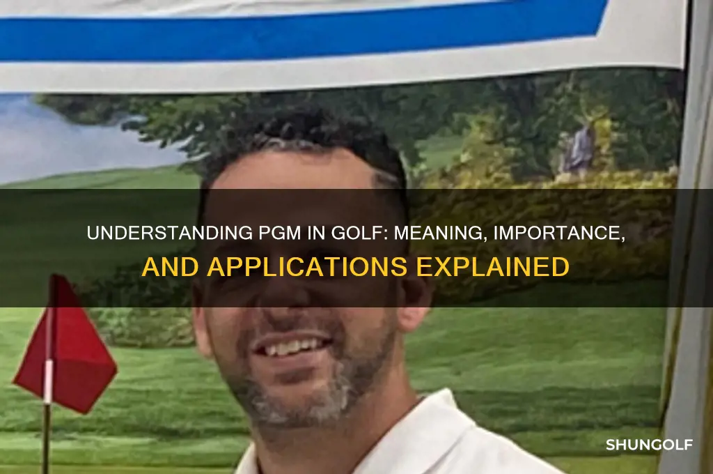 what does pgm stand for golf