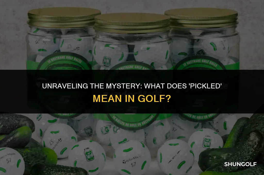 what does pickled mean in golf