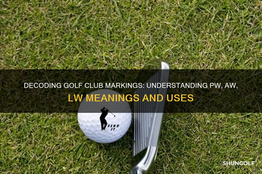 what does pw aw lw mean on a golf club