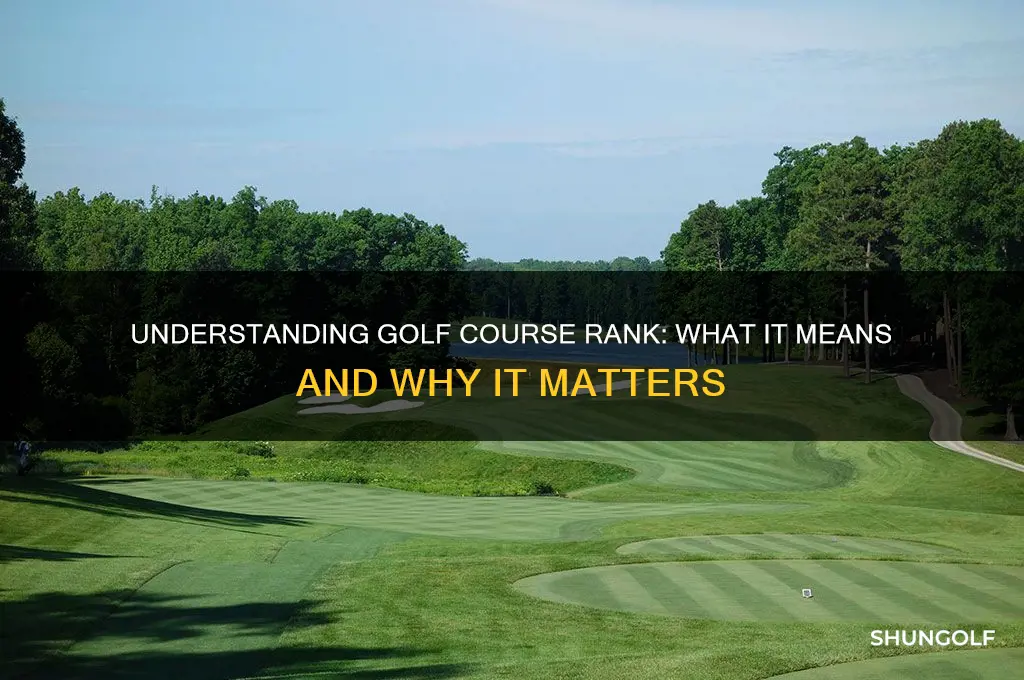 what does rank mean for golf course