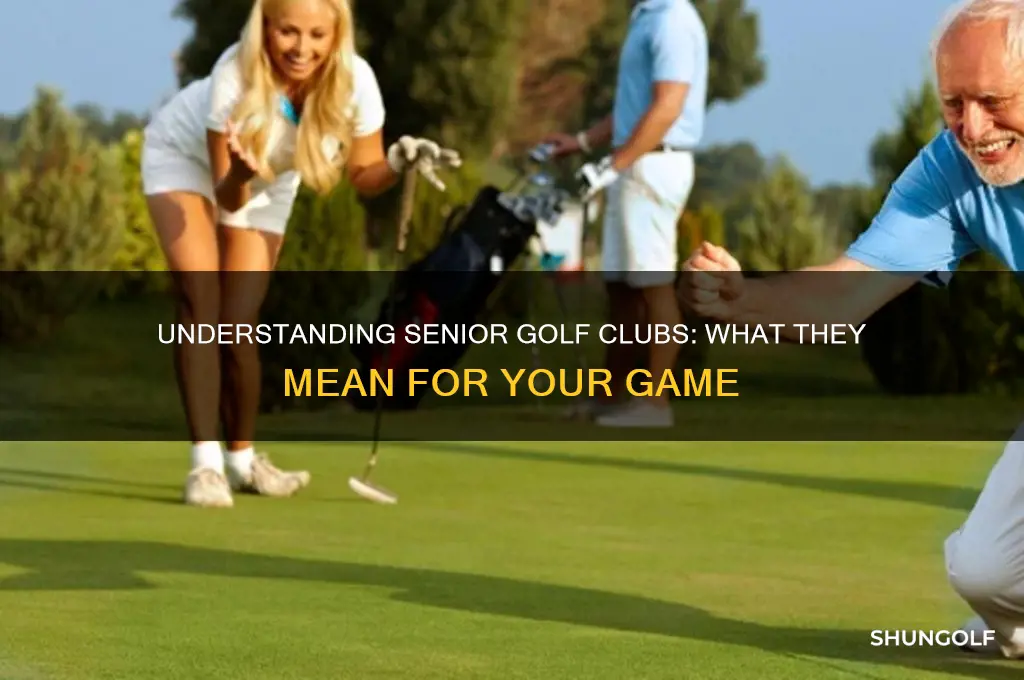 what does senior golf clubs mean