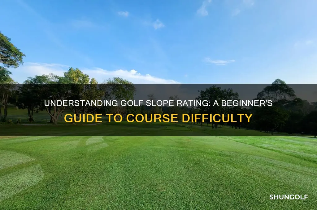 what does slope rating in golf