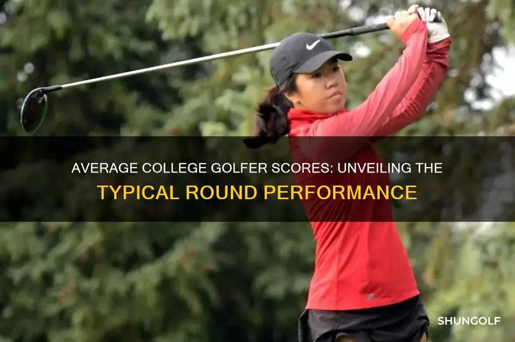 what does the average college golfer shoot