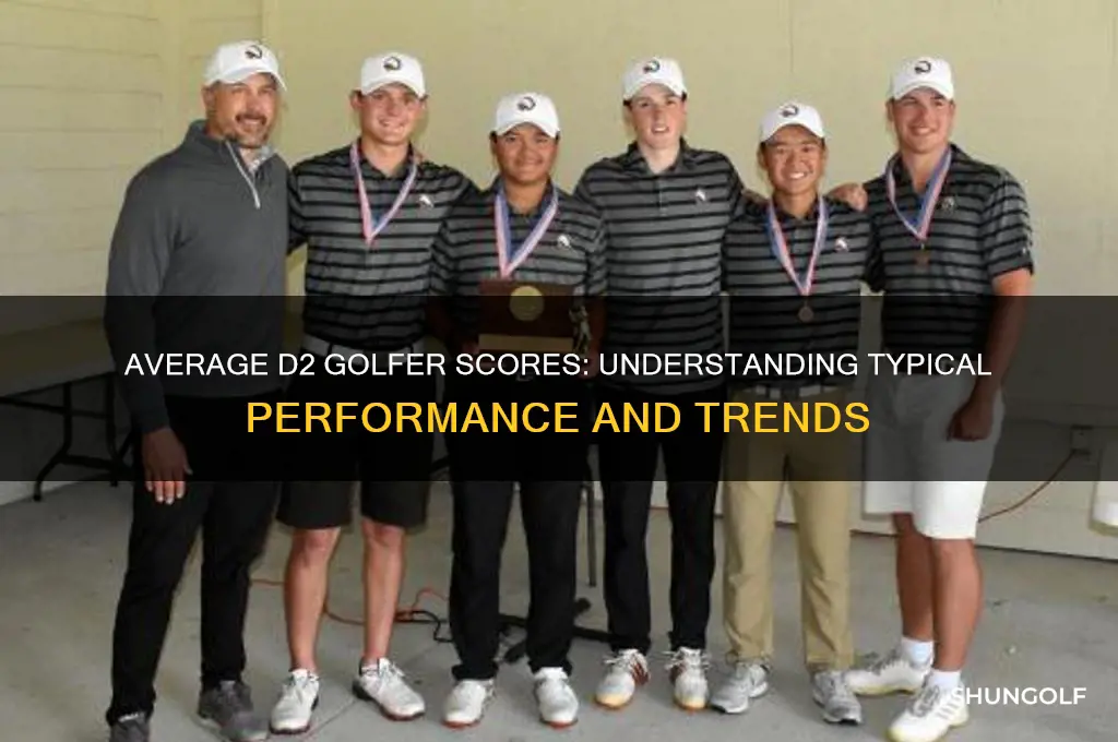 what does the average d2 golfer shoot