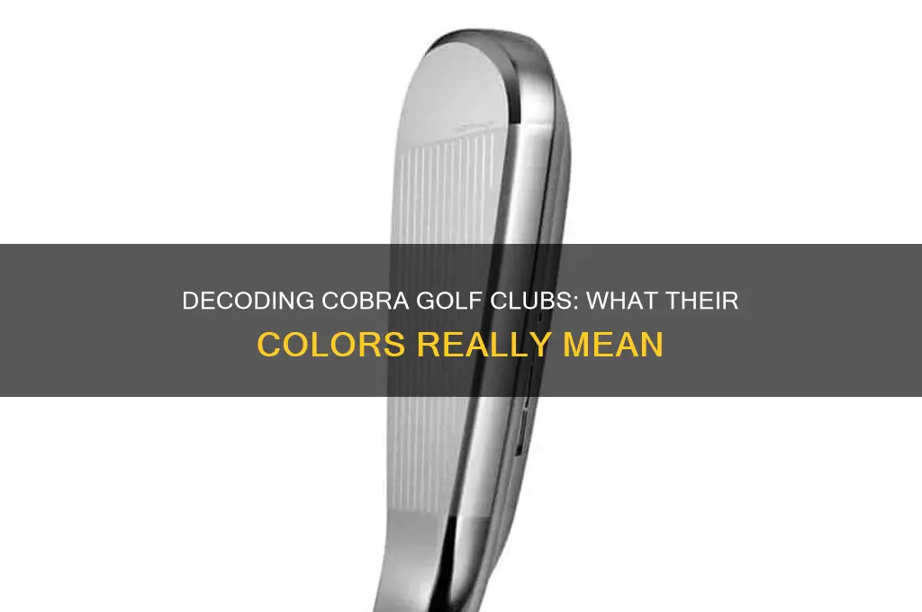 what does the color of cobra golf clubs mean