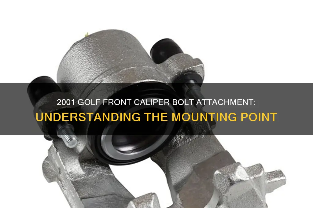 what does the front caliper bolt to on 2001 golf