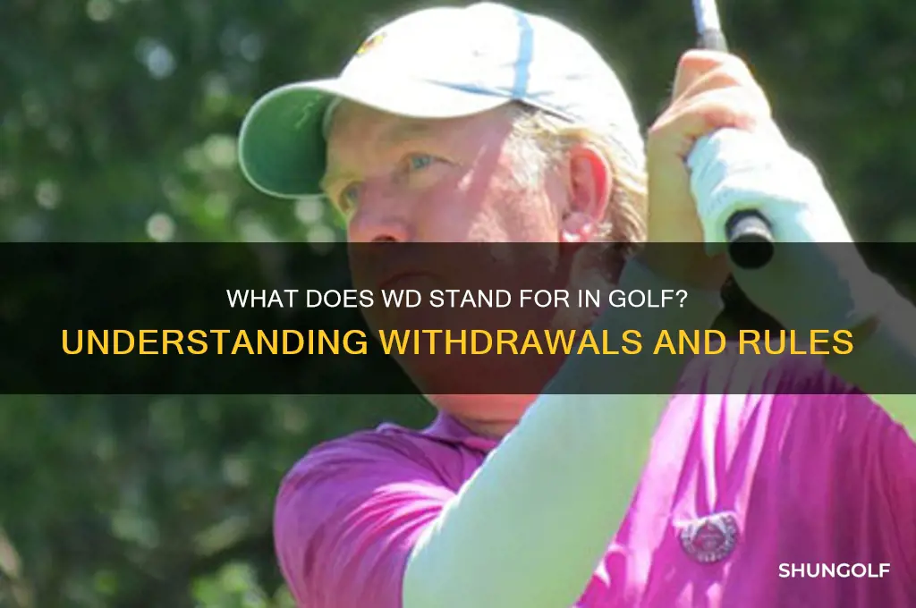 what does wd stand for golf