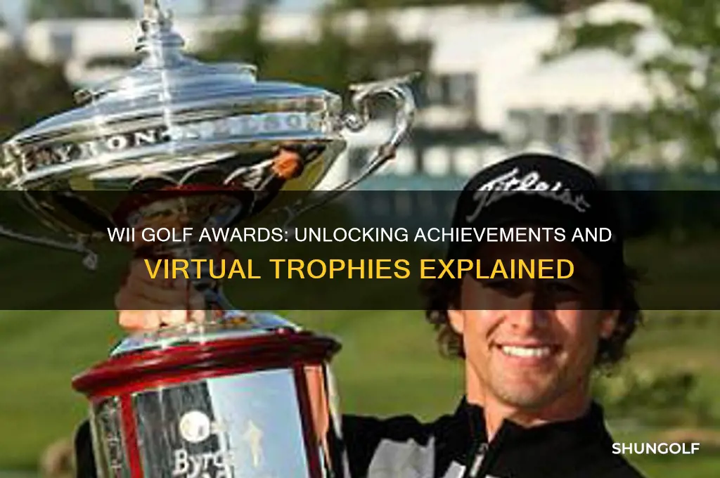 what does wii golf give awards for