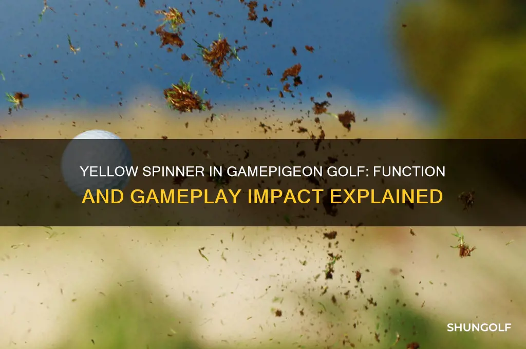 what does yellow spinner do gamepigeon golf