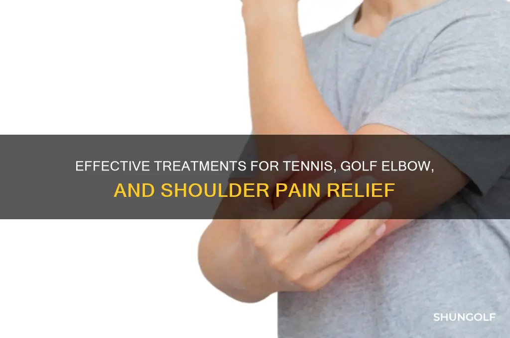 what elps tennis or golf elbow shoulder
