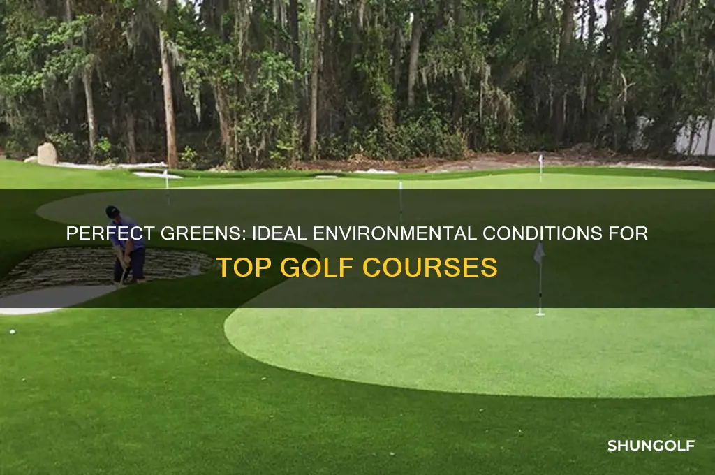 what environmental conditions are necessary for the best golf courses