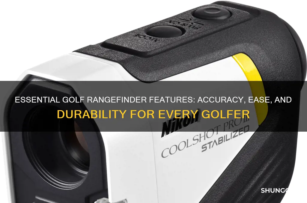 what features do i want in a golf rangefinder