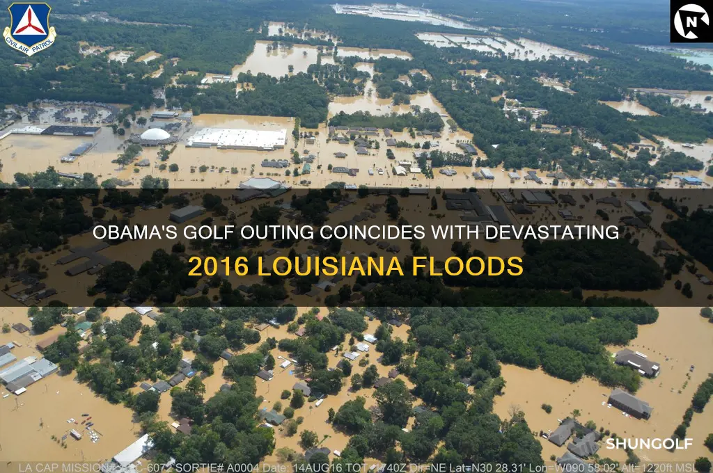 what flood happened when obama was golfing