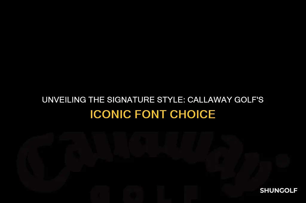 what font does callaway golf use